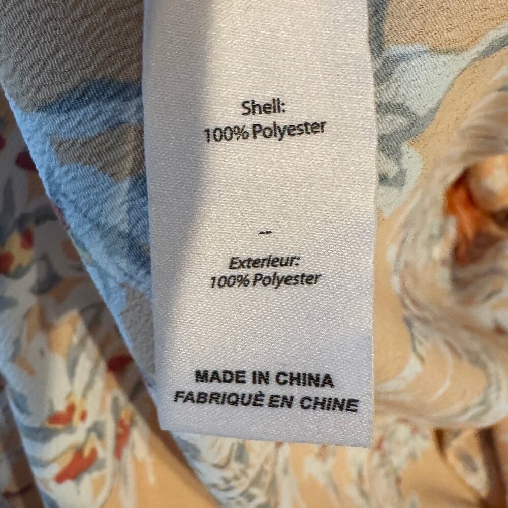 Cinq a Sept Coverup Trailing Orchid Stefe Floral Peach Orange Size XS Small - Picture 7 of 8